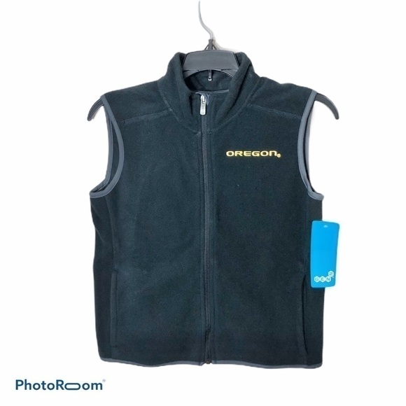 Oregon Ducks Fleece Vest NWT Small NCAA Green - Picture 1 of 7